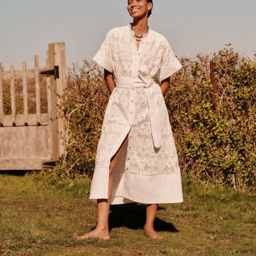 Tuckernuck White Eyelet Lace Prescott Dress - Picture 2 of 10